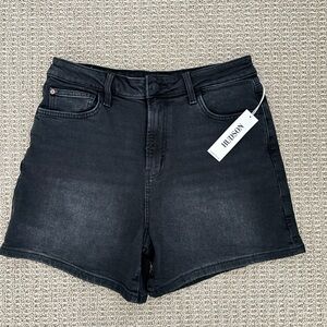 NWT Hudson Jeans Women's Dark Black Denim Shorts 28